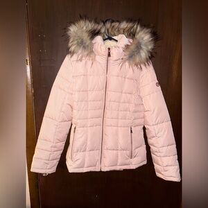 Light pink Calvin Klein puffy jacket